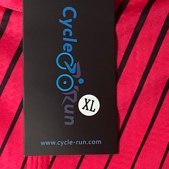 Cycle-Run Neon Biker Biking Jersey Shirt 1 Women XL Pink Bicycle Reflective NEW - Picture 8 of 13